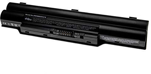 vhbw Akku kompatibel mit Fujitsu LifeBook E8310, E752, E751, AH572, P771A, P771, P701, LH700 Notebook (5200 mAh, 10,8 V, Li-Polymer)