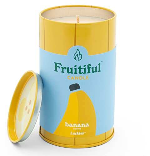 Luckies of London Soja-Aroma, lebhafte, fruchtige Dosen | Duftkerze mit langer Brenndauer | Banane, Freesize