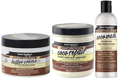 Aunt Jackies Kokosnussbuttercreme 213 g, Coco Repair 426 g & Coco Wash 355 ml