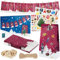 LIVAIA Adventskalender 2024 - Adventskalender Selber Befüllen - 24 Rote Papiertüten und Holzklammern, Zahlenaufkleber und Seil - Dekorativ Kalender mit Festlichem Design - Ideale Weihnachtsgeschenke
