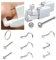 Nasenpiercing-Set, Einweg-Nasenpiercing-Set, steril, mit 10 Nasensteckern, für Damen, Herren, Mädchen, Jungen, Unisex (12-teiliges Nasenpiercing-Set)