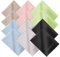 haipicho Multicolor Microfiber Cleaning Cloth, Reusable Glasses and Screen Cleaner (12 Pack 7 x 6 - Six Colors)