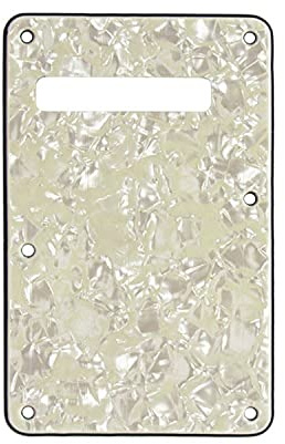 Guitar Anatomy Strat Stratocaster Electric Guitar Back Plate Trem Tremolo cover USA MEX FIT - Cream Pearl