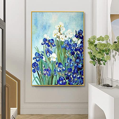 tymhrs Acrylbild,Dickes Strukturiertes Blumenölgemälde - Modernes Handgemaltes Abstraktes Klein