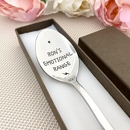 Ron's Emotional Range Teelöffel – lustiges Geschenk – Kaffeelöffel für süße Kuchen – gravierter Löffel – Geschenk für Kinder – Emotionaler Löffel