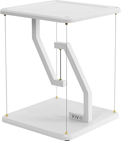 VIVO Anti-Gravity 30,5 cm Tisch-Lautsprecherständer, schwebender moderner Lautsprecherhalter, Audio-Plattform, Tensegrity Display Regal für Zuhause, 38,1 cm hoch, Weiß, STAND-TEN01W