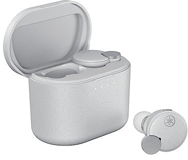 Yamaha TW-E7B - Auriculares in-Ear True inalámbricos Bluetooth con cancelación Activa del Ruido y Optimizador de oído, micrófono con diseño avanzado, Resistentes al Agua y al Sudor IPX5 – Blanco