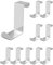 QWORK® 10Pcs Over Door Hook, Door Hooks for Hanging, Z-Shaped, Stainless Steel, for Coat, Bag, Hat, Towel