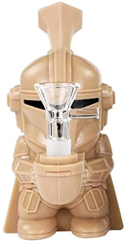 Yoda Bong Cartoon Silicone Bong Mini Plastic Bongs with Smoking Bongs Percolator, 14.5mm Water Pipe Bowl 14cm Water Bong with Stash Pot Smell Proof Container Hookahs Bong Acrylic Bong