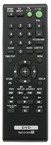 RMT-D197A VINABTY Replace Remote Control Fit for SONY Soundbar DVP-SR510 DVP-SR90 DVPSR201P DVPSR405P DVP-SR500WM DVPSR510H CD DVD Player
