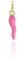 Donipreziosi Ciondolo Smaltato a forma di Corno Portafortuna - Pendente Cornetto napoletano in Argento per Collana o Bracciale Uomo o Donna, Scaramanzia - 2,5 cm Rosa Placato Oro