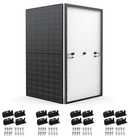 EF ECOFLOW Combo Panneaux solaires rigides 2 x 400 W 17% de rendement Noir Industriel