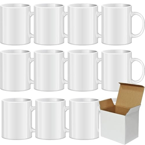 Acen Merchandise Tasses à sublimation sans impression en céramique de qualité supérieure - Tasses à sublimation avec encre