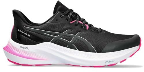 ASICS GT 2000 12 Donna Laufschuhe Schwarz Silber