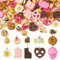 Cheriswelry 100Pcs Food Resin Charms Imitation Sweet Food Dangle Pendants Colorful Cake Candy Chocolate Cookie Cabochons With Loops For Jewelry Making