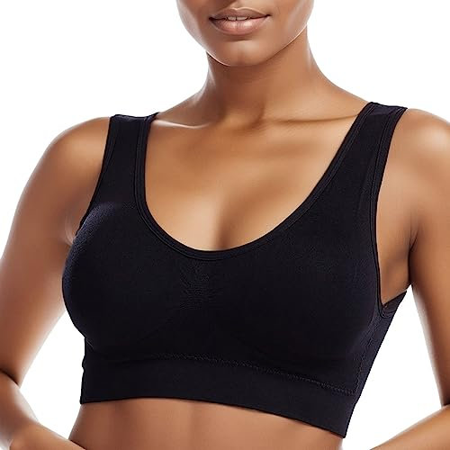 Kobilee Reggiseno Taglie Forti Trasparenti Sportivo Cotone Push Up Curvy Reggiseno Push Up con Spalline Contenitivo Reggiseno a Fascia Comode Imbottito Reggiseno Senza Ferretto Sexy