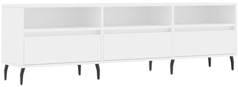 vidaXL Mueble de TV Madera contrachapada Blanco 150x30x44,5 cm