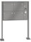 RENZ/Quadra / 4er Freistehende Briefkastenanlage Standbriefkasten mit Sprechfeld/RAL-Farbe 9007 Volumen 1/mit Fußplatten/Dein-Briefkasten.de