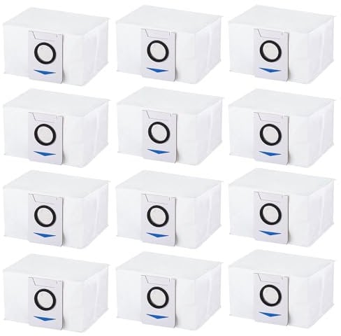 Rediboom 12 Pack Replacement Dust Bags for Ecovacs Deebot X1 Omni / X1 Pro / T10 Pro / T20 OMNI Robot Vacuum Cleaner