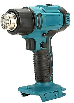 XiVue Mini Pistola de Aire Caliente de Mano con 2 boquillas Temperaturas eléctricas Pistola Ajustable Herramientas eléctricas (Color: Metal Desnudo) (2 baterías, 1 Carga)