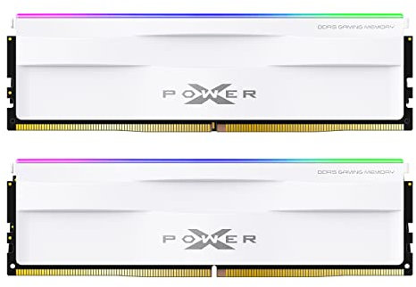 SP Silicon Power DDR5 RGB 32GB (2x16GB) Zenith 6000MHz (PC5-48000) 288-pin CL30 1.35V UDIMM RAM Desktop Memory Module SP032GXLWU60AFDH White