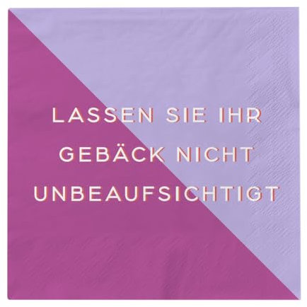 Grafik Werkstatt Servietten mit Spruch groß | 20 Stück | 16,5 x 16,5 cm | bunt | Gebäck