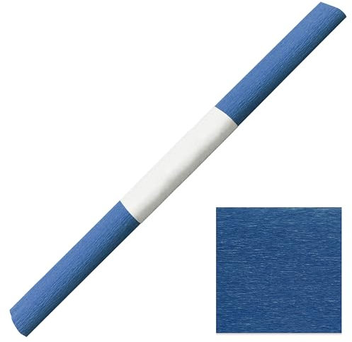 Krepppapier wasserfest 50x250cm - 1 Rolle farbfest Färbt nicht ab bei Kontakt mit Wasser (dunkelblau)