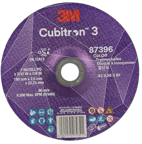3M Cubitron 3 Trennscheibe, 87396, 36+, T42, 180 mm x 2, 5 mm x 22, 23 mm | EN, 25/Pack