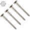 TERF® M6 X 60mm Coach Screws Hex Head Stainless Steel A2 (304) Coach Screw M6 (6mm) X 60mm Wood Masonry Brick Concrete Wall Fixing Lag Screw Bolts - Pack of 10