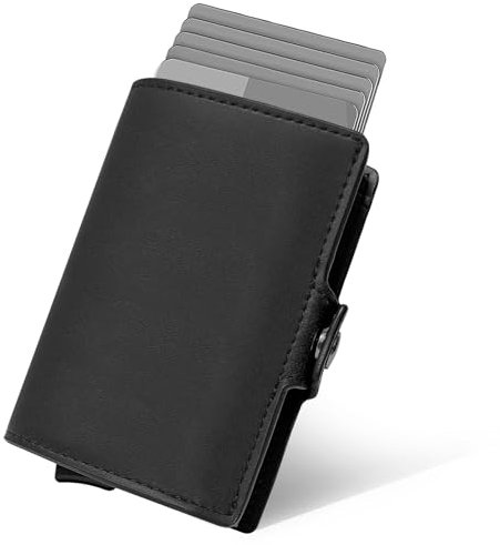 AQIANGHUI Portafoglio Uomo,Porta Carte di Credito,Portafogli compatti per uomo e donna,Portafoglio ultra sottile,Portafoglio con tasca portamonete