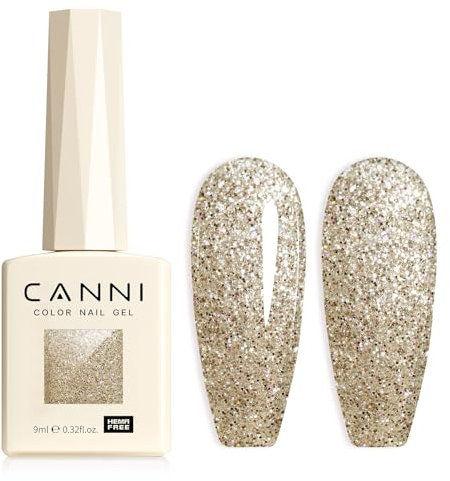 CANNI UV Gel Nagellack Glitzer Nagellack Gel Nail Polish Farbgel für Gelnägel UV Lack Soak Off gellack für UV Lampe 8059