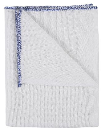 IDEAL 365 Bleached Cotton Dish Cloths, Extra Large, Super Absorbent, Colour Coded, 10 Pack (blue)