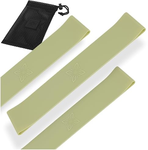 Hip Resistance Bands Set (3 Stück) – Silikon Widerstandsbänder rutschfest & elastisch – Fitnessbänder für Krafttraining, Beintraining & Gesäß – Silikonbänder mit Tasche für Yoga, Pilates & Workout