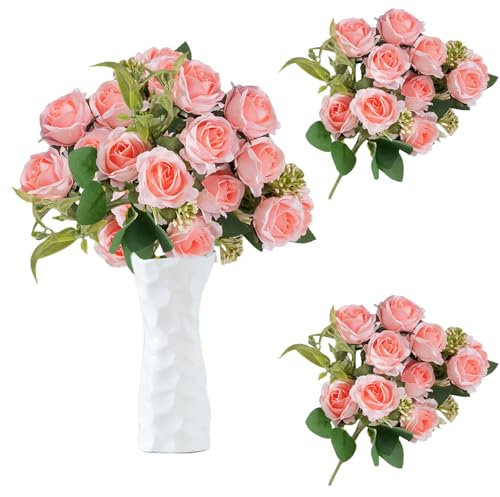 astylishome Small Faux Flowers for Crafting Peony Artificial Flowers Silk Peonies Bouquets Flowers for table Centerpieces Floral Arrangement for Home Kitchen Garden Party Wedding Decoration 1820