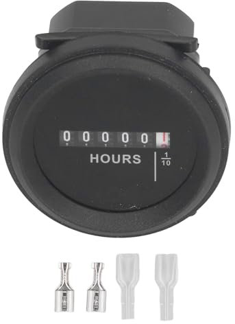 YUKOFE Mécanisme à Quartz de Compteur horaire, matériau PC Robuste, Conception compacte, Installation Facile, pour générateurs d'équipements industriels, compresseurs d'air,