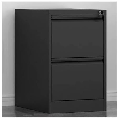Industrieller Aktenschrank aus Metall mit abschließbarem Design für Zuhause, Büro und Garage, Aufbewahrung, robuster Organizer (schwarz, 46 x 62 x 73 cm)
