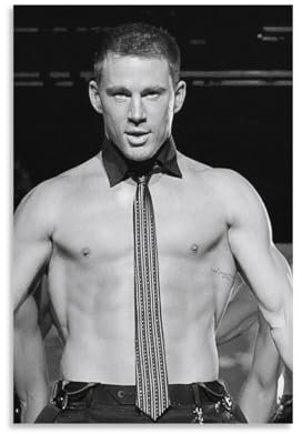 SANWYA Poster, berühmter Schauspieler, Channing Tatum, Schlafzimmer, Prominente, dekorative Gemälde, ungerahmt, 20 x 30 cm, 2 Stück
