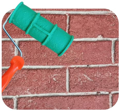 Rolle Ziegel Illo Beton bedruckt Textur Mörtel, Zement, einschichtiger Mauereffekt, Ziegelstein-Effekt, Ziegelroller, Beton-Stempel (Ziegelstein)