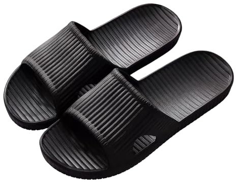 Milaloko Women Men Shower Slippers Open Toe Summer Sliders Sandals Non-Slip Unisex Slip On Slippers for Home Indoor Bathroom Pool