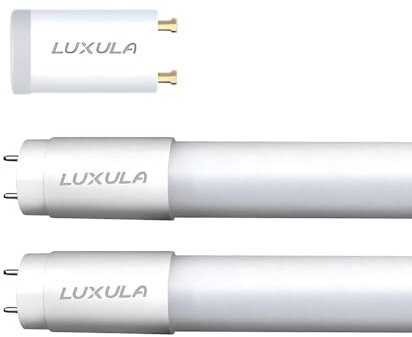 LUXULA 2er Pack LED Röhre 60cm - Kunststoff T8 G13 Sockel - 9W 1400lm - 6000K Kaltweiß - inkl. Starter-Brücke - Röhrenlampe Leuchstoffröhre Neonröhre