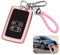 LuxStellar Etui Carte Renault, 1pc Porte Clef Voiture en Silicone Rose pour Renault Captur Coque de Protection Élégante pour Clé de Voiture Cadeau Femme Anti Rayures et Anti Chocs
