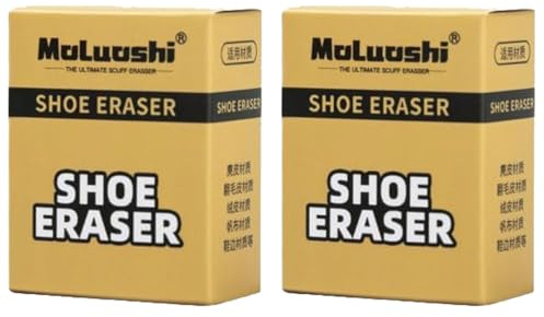 BOBOZHONG Sneaker Eraser, 2 Stück Magic Eraser Schwamm – Schuhreiniger für Leder, Sneaker & Nubuk (Weiß, 5x4.2x2 cm) – Ohne Wasser, Reinigung gegen Staub & Flecken, schonend für alle Schuhmaterialien