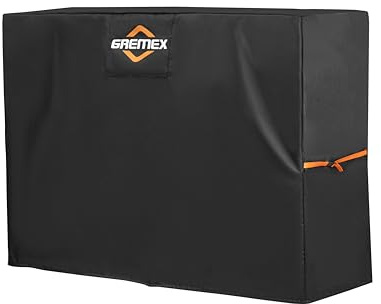 GREMEX Abdeckung Hollywoodschaukel 2 Sitzer - Reißfeste Schutzhülle Hollywoodschaukel mit Belüftung, Klettverschluss & Kordelzug - Wasserabweisend und UV-beständig - 195×150×155 cm