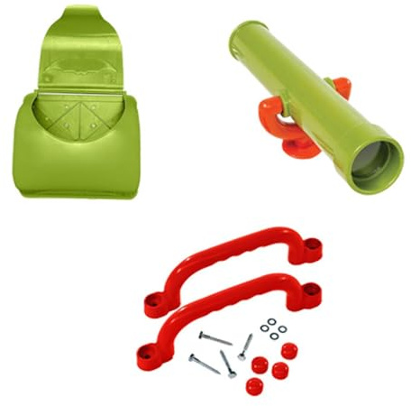 Zxpjkyu 5 Pieces Treehouse Telescope Kids Playground Telescope Pirate Toy Telescope Mailbox Climbing Frame Outdoor Equipment PP Material Suitable for Children, Green