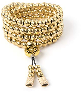 penixon Selbstverteidigung 108 Buddha Perlen Halskette Ketten (Voll Messing)