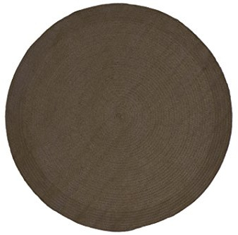 Jute & Co Tonga Teppich, handgewebt, Baumwolle, Braun, 90 x 90 x 0,6 cm