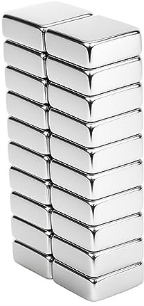 Yizhet 20 Stück Mini Magnete Rechteckig Neodym Magnet für Magnettafel, Kühlschrank, Whiteboard, Tafel, Pinnwand (10×10×4 mm)