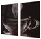 Couvre-plaques de cuisson en VERRE trempé – Protège-plan de travail et planche à pâtisserie – UNE PIÈCE (60x52 cm) ou DEUX PIÈCES (30x52 cm chacune) ; D05 Série Café : Café 6