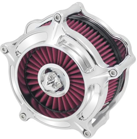 HDBUBALUS Moto Cnc Spike Filtro Aria Filtro Aria Sistema di Aspirazione Filtro Adatto per Harley Dyna 93-17 Softail Touring 93-07