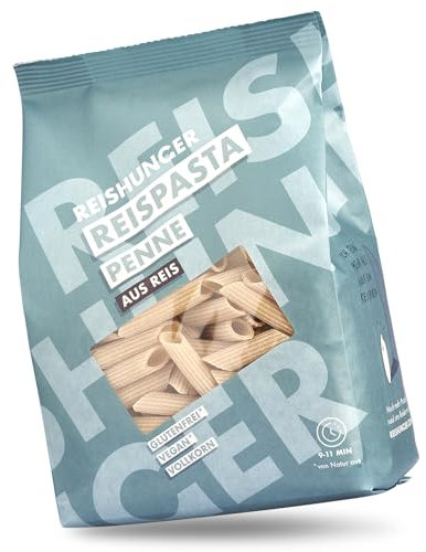 REISHUNGER Glutenfreie Penne Reispasta aus Vollkornreis (10 x 400 g) - Auch als Spaghetti & Fusilli, als Probiersets und in vielen Größen erhältlich - Auch bei Zöliakie geeignet